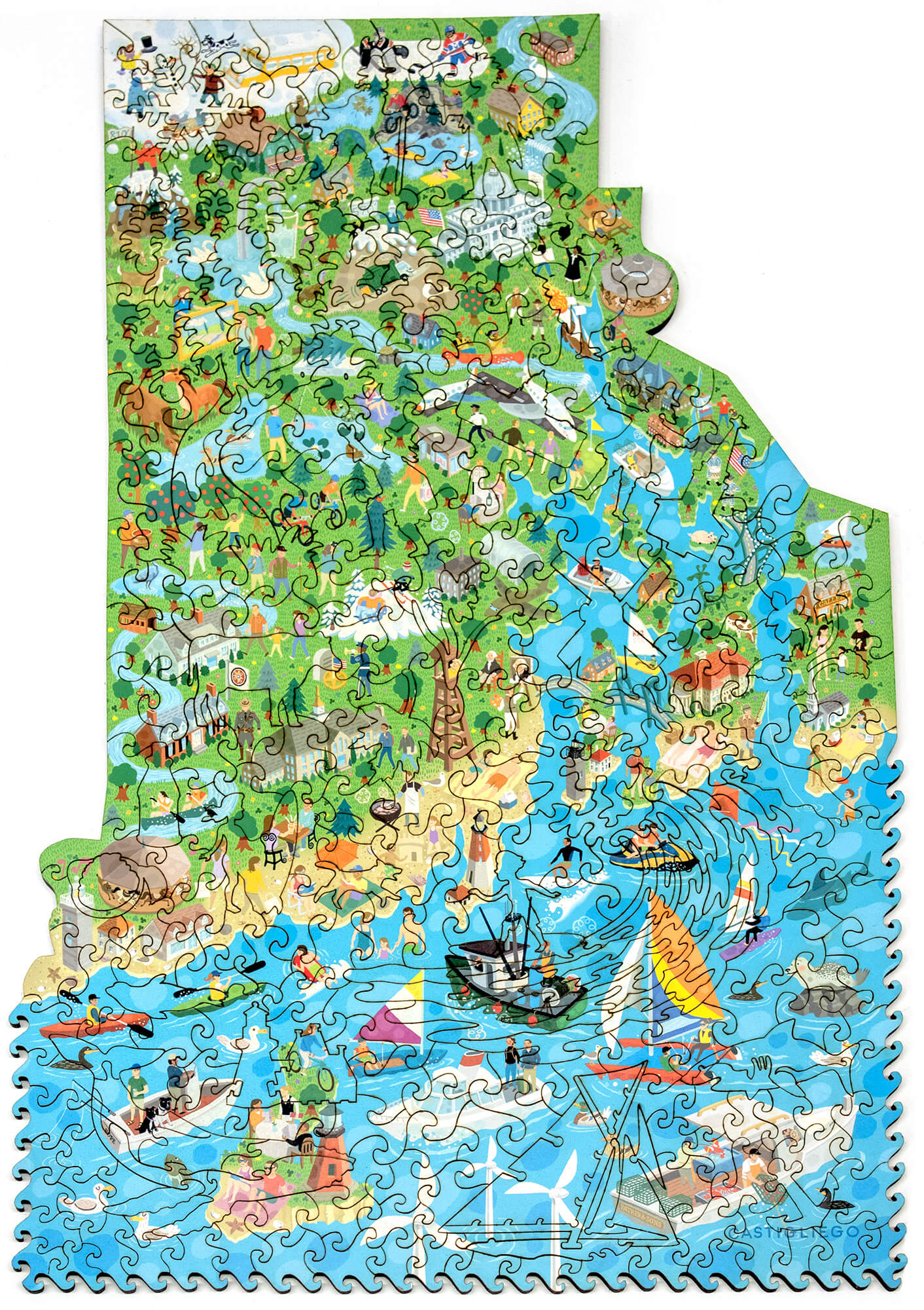 Rhode Island Map Large Hope Puzzles LLC   22JPuzzleFront 