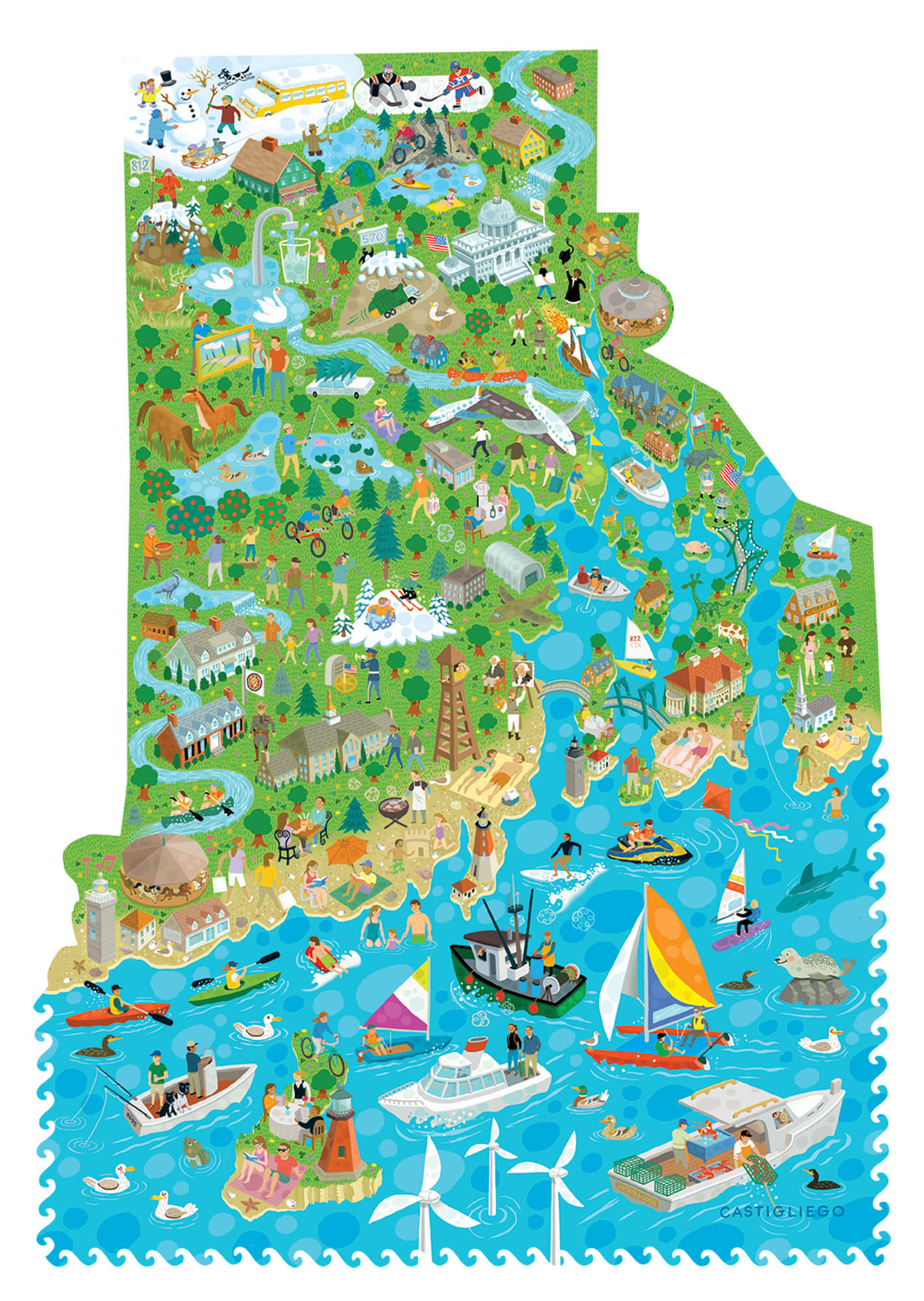 Rhode Island Map - Large – Hope Puzzles LLC